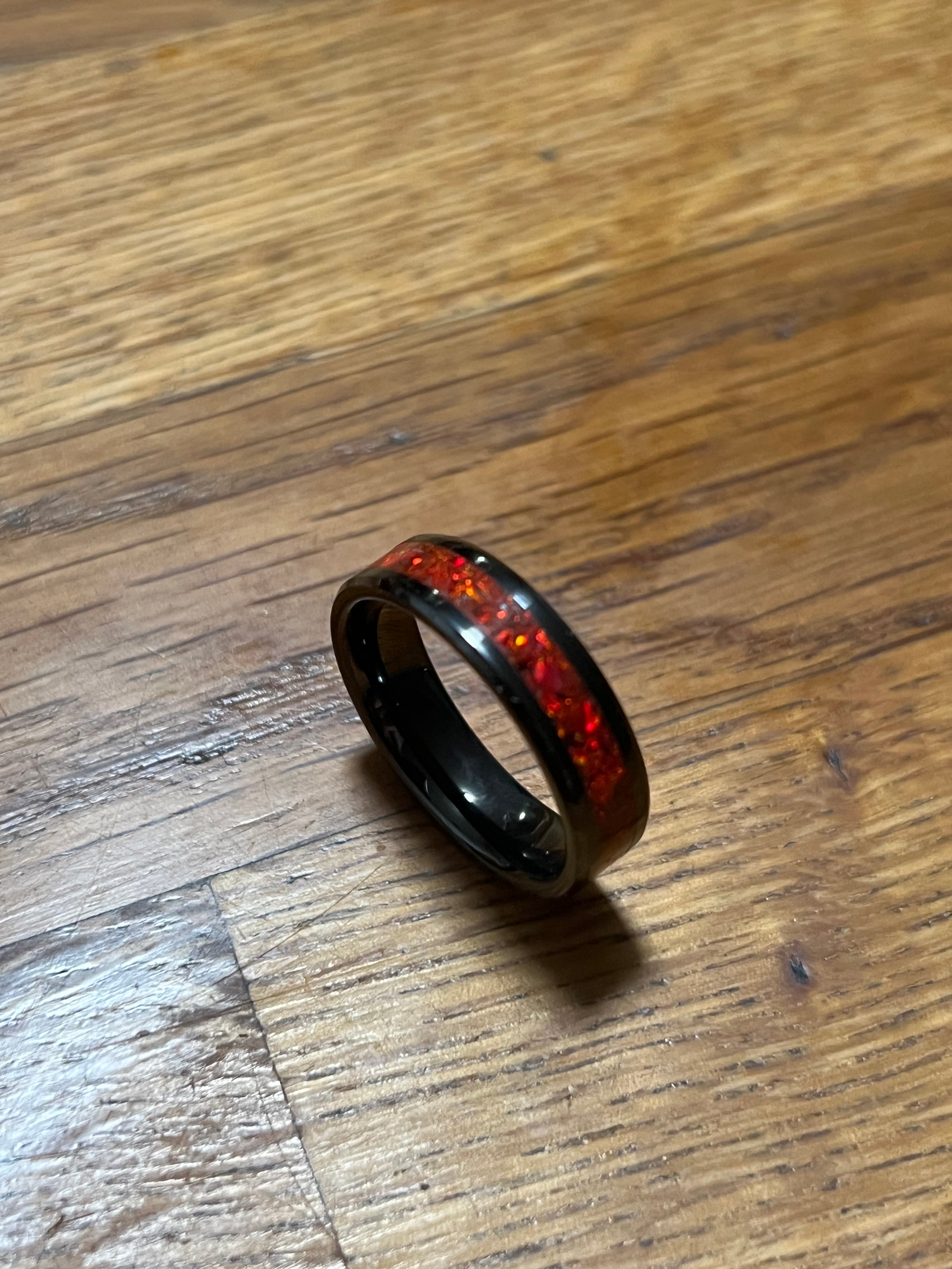 Red Opal Ring
